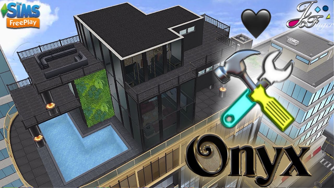 Sims FreePlay 🛠🚧🏗| LIVE BUILD | ONYX 3 STOREY PENTHOUSE | 🖤🏢 By Joy
