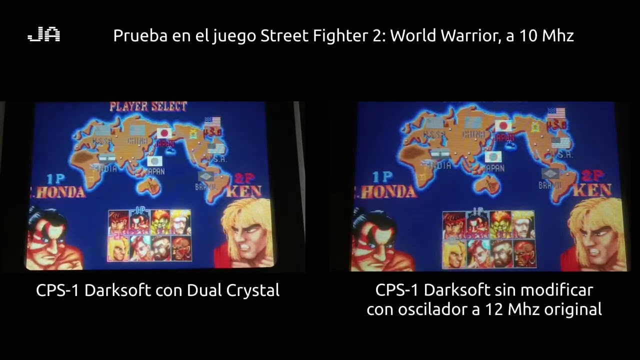 Instalación Dual Crystal 10-12Mhz en CPS-1 con DarkSoft