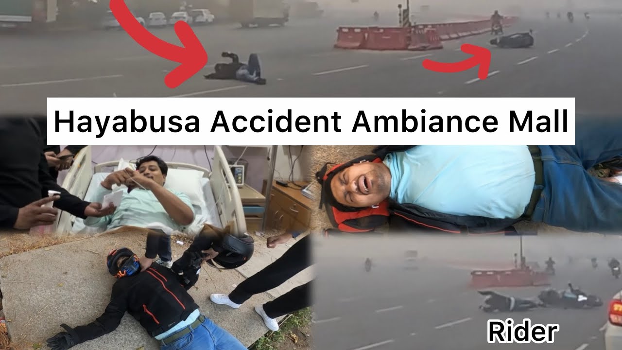 Hayabusa ACCIDENT On Sunday Hayabusa Crash in Delhi. Sunday Hayabusa Live Accident caught in camera