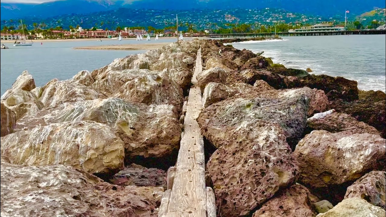 Walking the Edge in Santa Barbara / 4k 60fps HDR / Relaxing Ambient Sound
