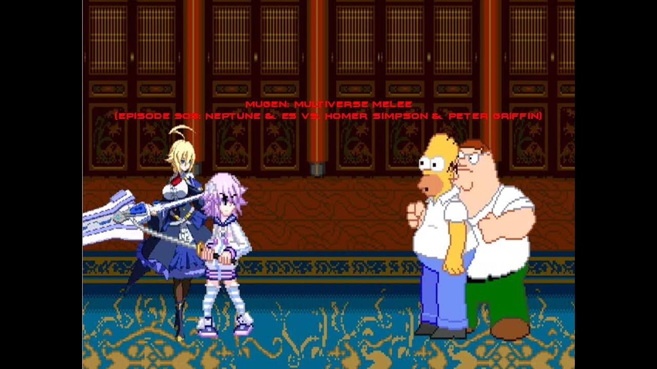 Mugen: Multiverse Melee (Episode 903: Neptune & Es VS. Homer Simpson & Peter Griffin)