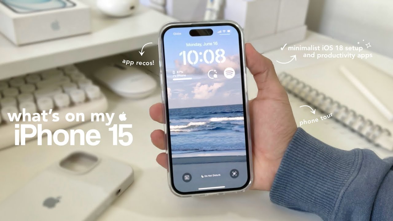 what&rsquo;s on my iPhone 15  &mdash; minimalist iOS 18 setup (aesthetic phone tour + productivity apps)