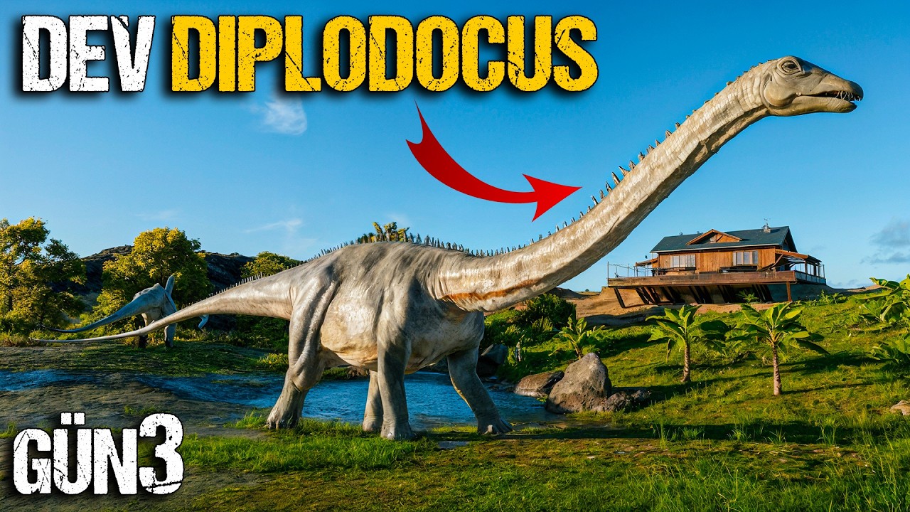DEV DİNOZOR DİPLODOCUS HAYVANAT BAHÇEMİZE GELDİ ! | Jurassic World Evolution 3 (BÖLÜM 3)