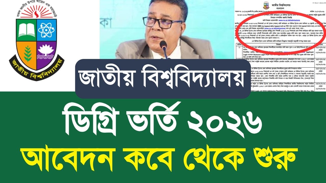 NU ডিগ্রি ভর্তি  আবেদন ২০২৬ কবে হবে শুরু |nu degree admission apply kobe 2026 update|degree 2026 new
