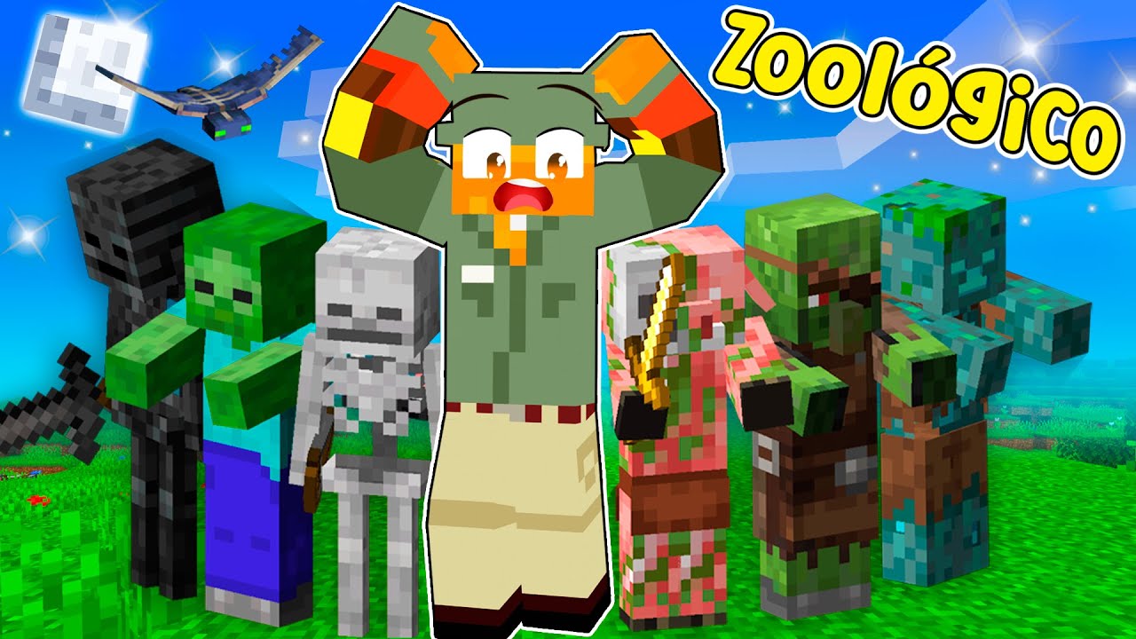 VISITANDO un ZOOL&Oacute;GICO de MONSTRUOS en MINECRAFT 🧟
