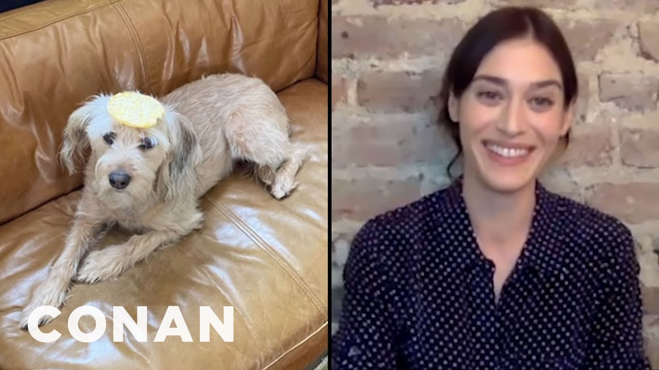 Lizzy Caplan Plugs A Photo Of Her Dog | CONAN on TBS