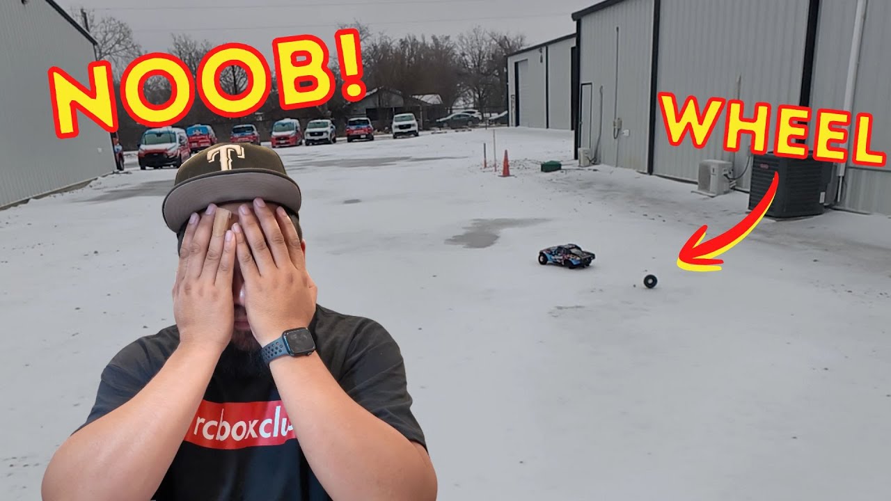 NOOB MISTAKE WHILE DRIVING MY RC CAR IN THE SNOW AND ICE