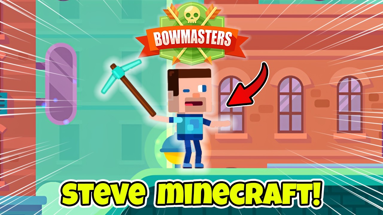 STEVE MINECRAFT COBA MEMANAH!! BOWMASTERS