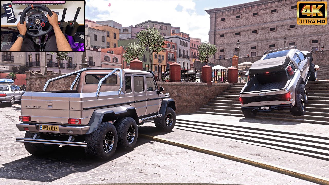Mercedes-Benz G63 AMG 6x6 & Hennessey VelociRaptor 6x6 | Forza Horizon 5 Logitech G29 Steering Wheel