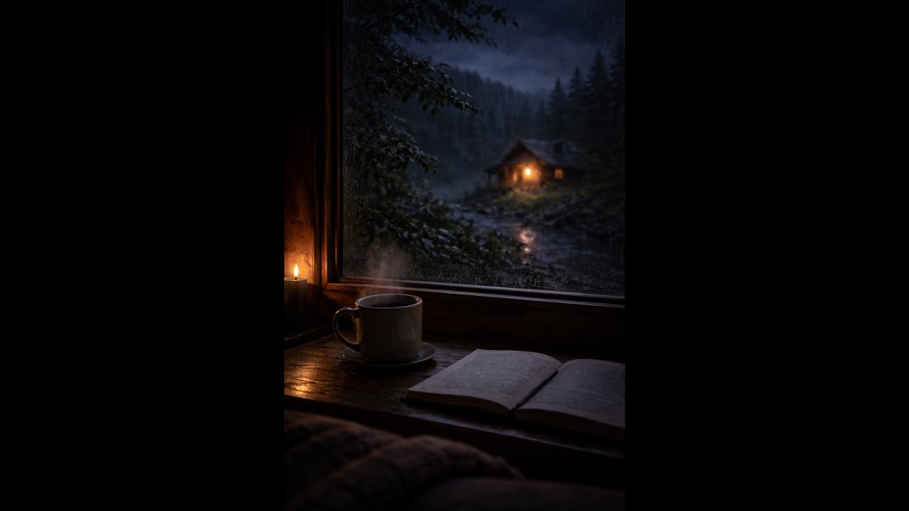 【寅時夜院】窗邊細雨 · 靜夜木屋｜適合深夜陪伴的聲音（1小時）