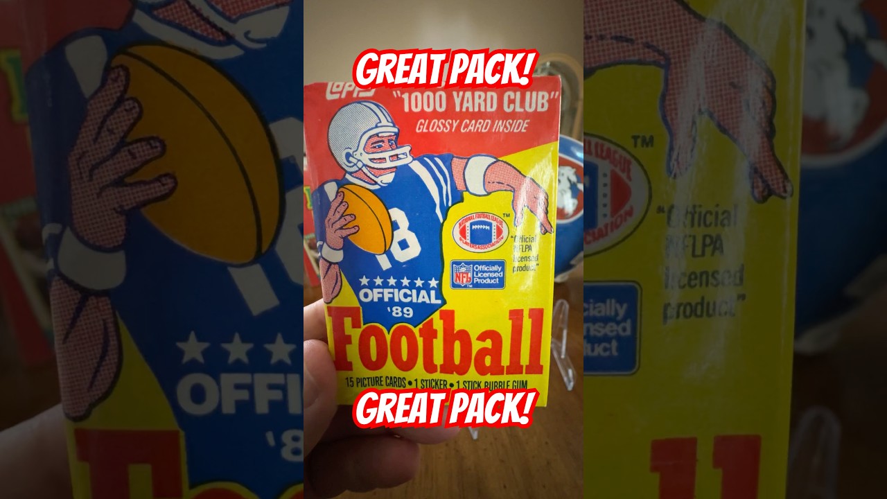 1989 Topps Football Cards vintage / old wax pack opening rip. Great pack!