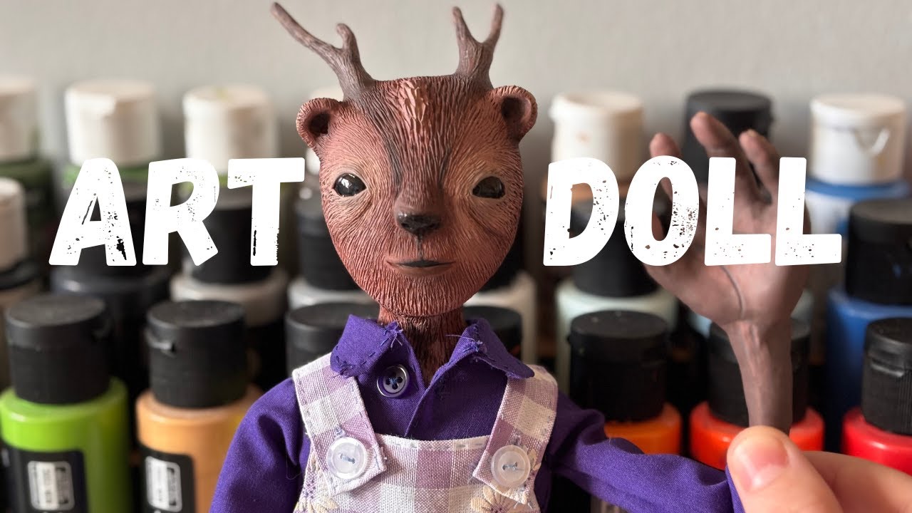 How I made a POSEABLE sculpture - polymer clay, foil + fabric