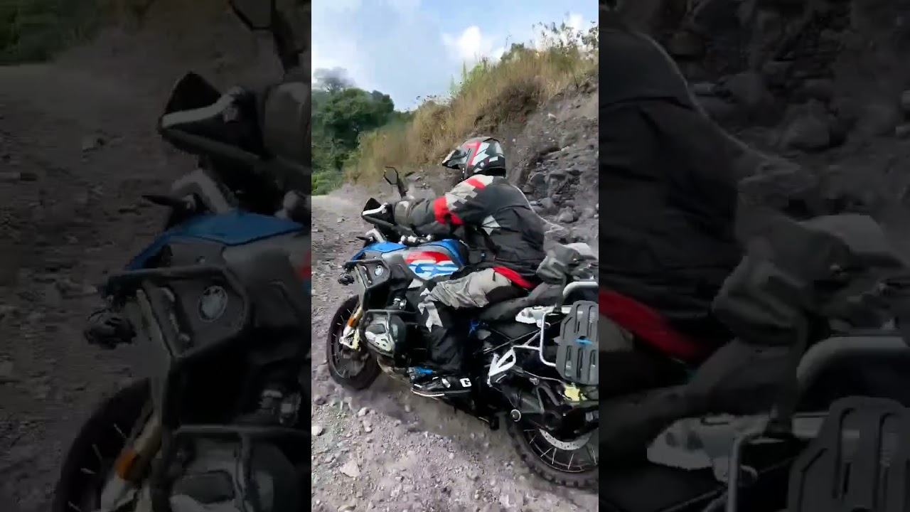 Big adv bike offroading skill on gravel terrain - BMW GS