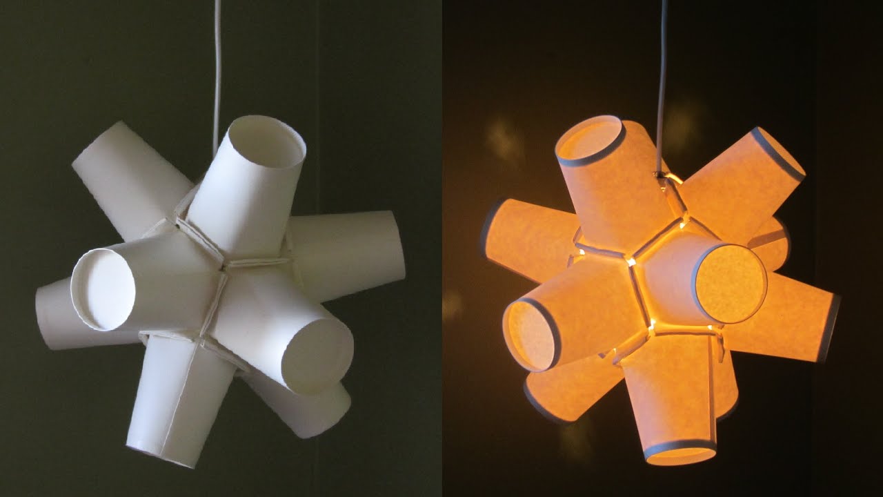 Paper cup lamp DIY - best out of waste project - EzyCraft