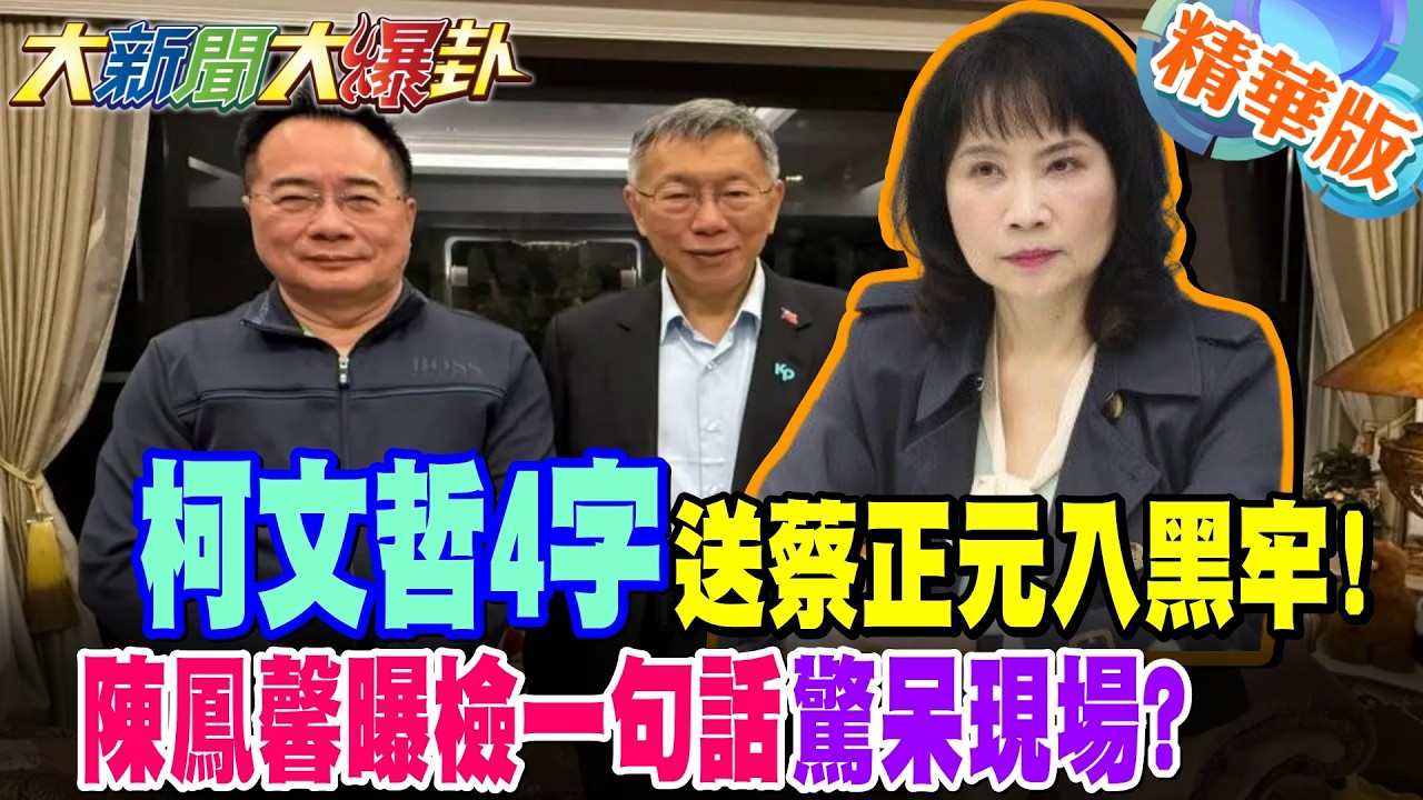 柯文哲4字送蔡正元入黑牢!陳鳳馨曝檢一句話驚呆現場?【#大新聞大爆卦】精華版1  @大新聞大爆卦HotNewsTalk