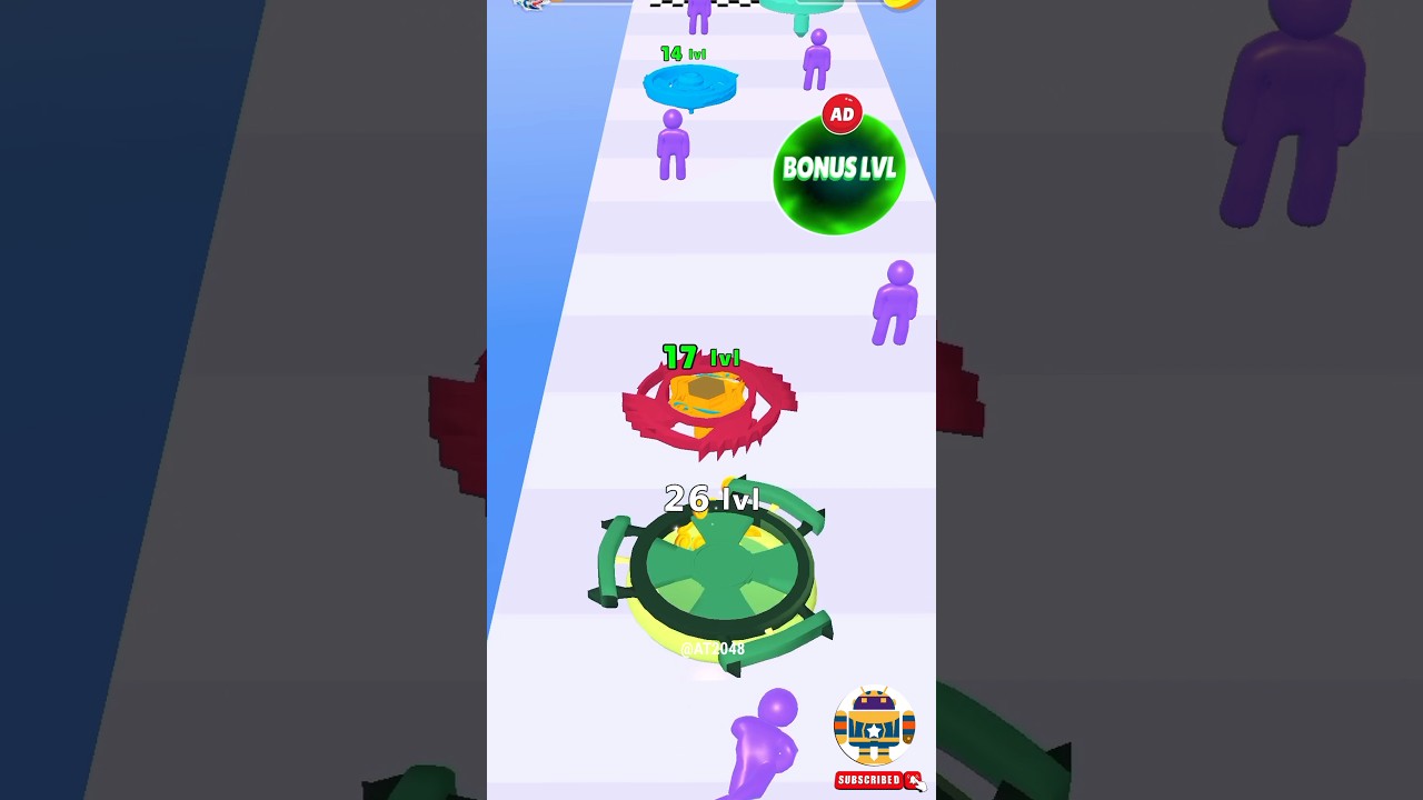 Merge Spinner 3D - Rampage Runner game in MAX LEVEL  #shorts  #spinner #merge