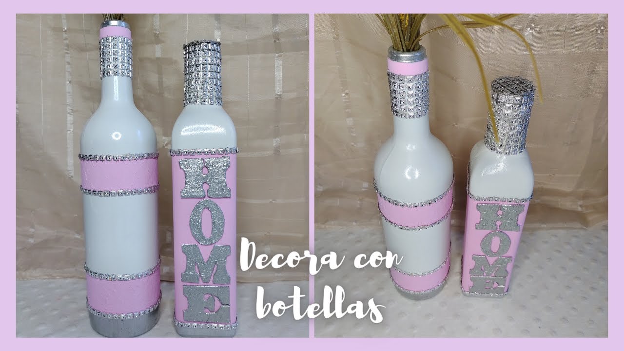 COMO DECORAR BOTELLAS DE VIDRIO