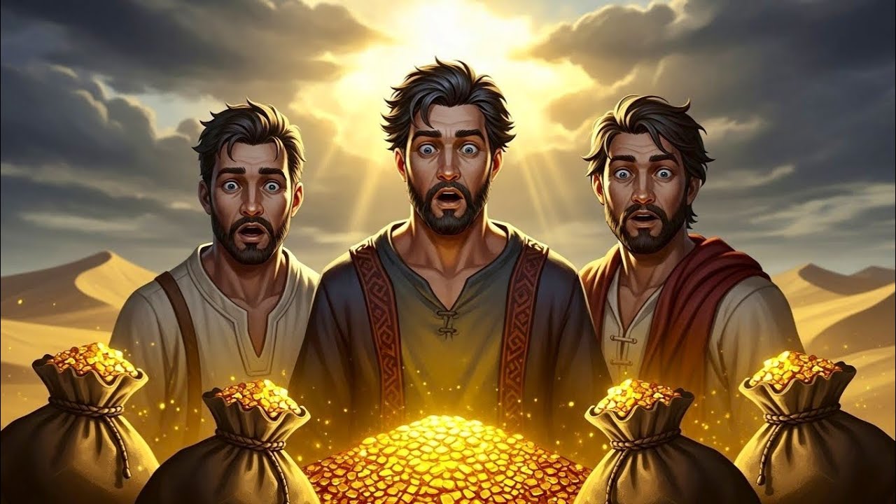 ثلاثةُ إخوةٍ يعثرون على كنزٍ في الصحراء… ولكن لعنة الطمع كتبَت نهايتهم