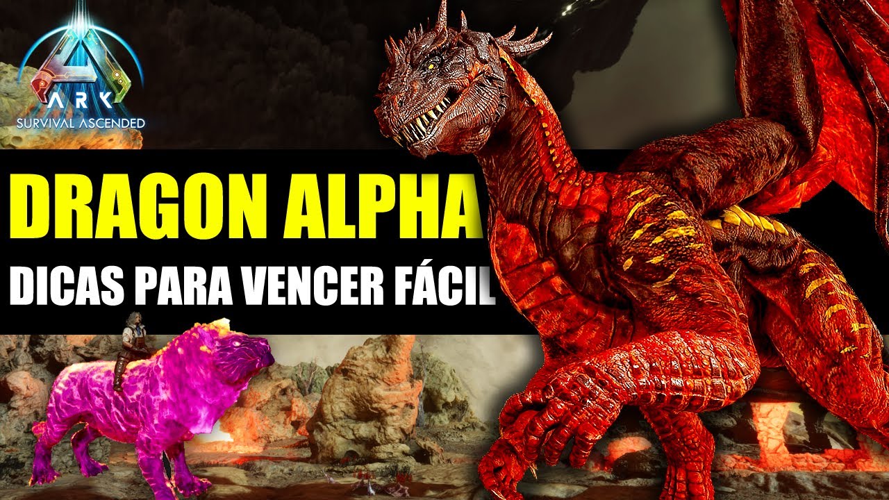 BOSS DRAGON ALPHA - GUIA PARA VENCER FÁCIL - MUITAS DICAS - ARK ASCENDED