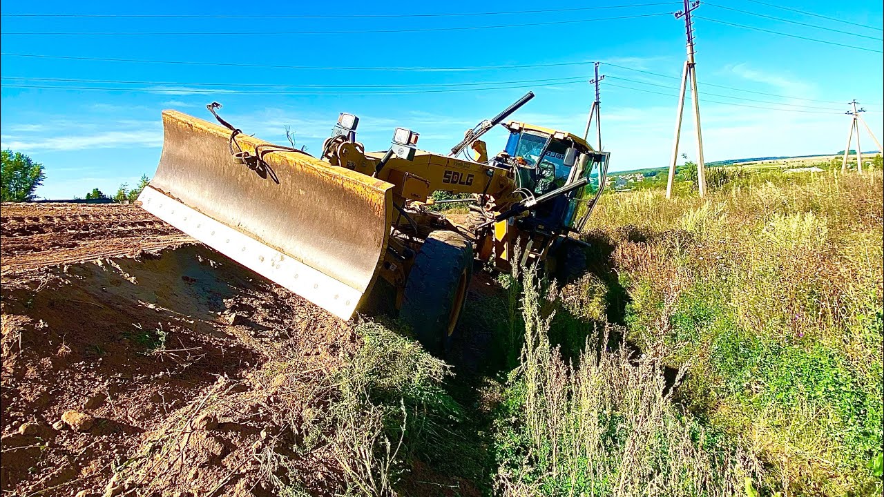 Делаю Красивые Откосы на Автогрейдере. Строим дороги.