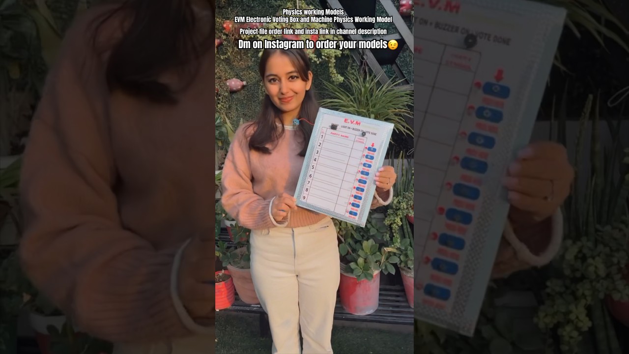 EVM Electronic Voting Machine Physics Working Model #physicsworkingmodel #evmmodel #workingmodels