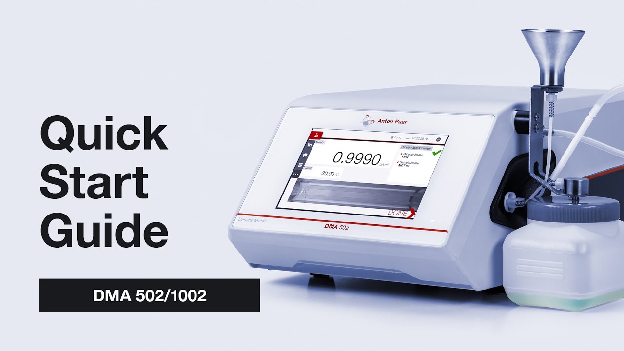 How to use the DMA 502/1002 digital density meters | Quick Start Guide | Anton Paar