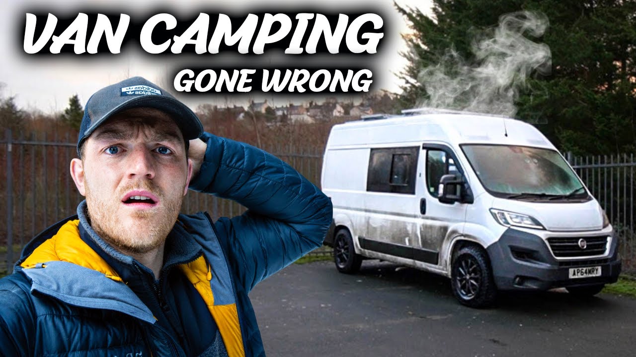Unexpected Night Winter Stealth Van Camping (firework shot)