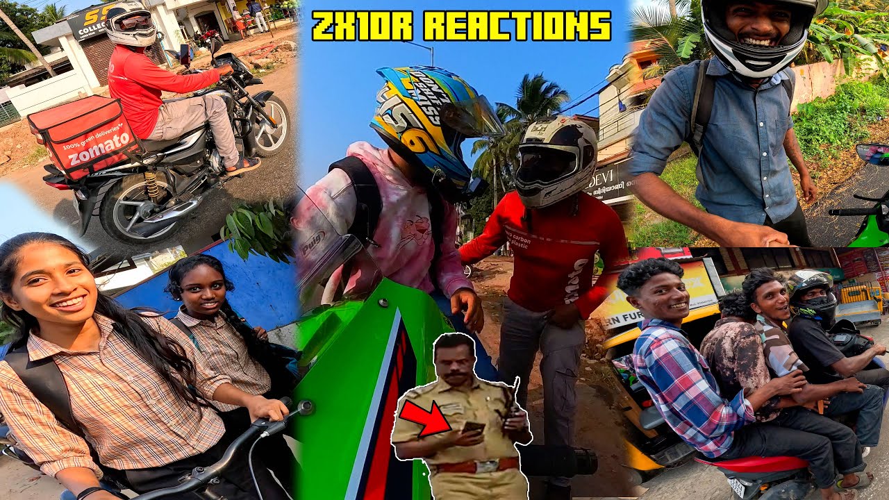 FOOD Delivery Boy on Superbike || POLICE , GIRLS & PUBLIC REACTION to ZX10R
