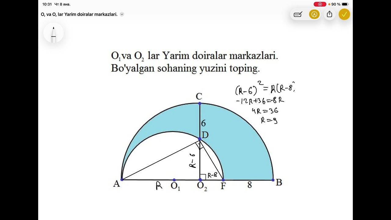 Universal geometriya savol yechimi.