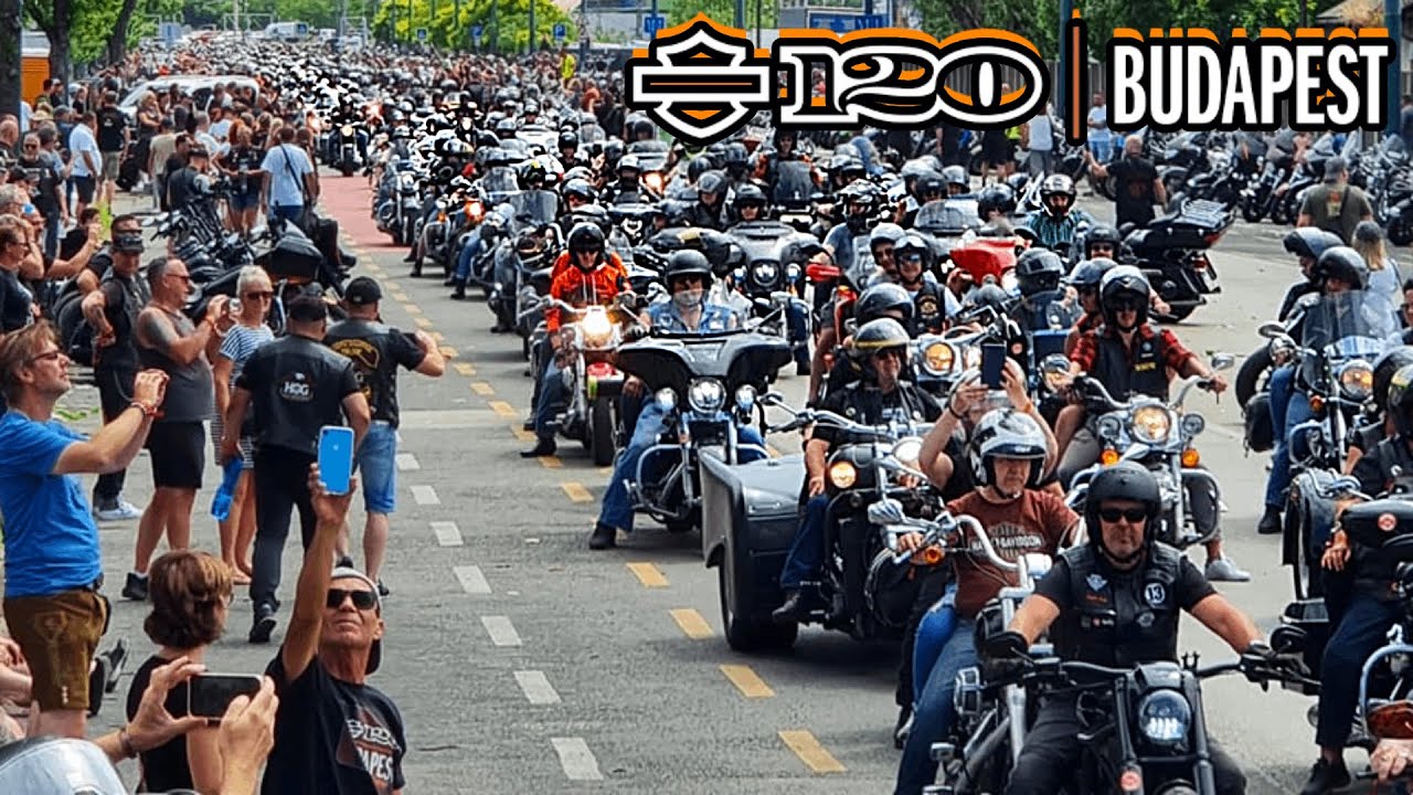 120th Harley-Davidson parade in Budapest