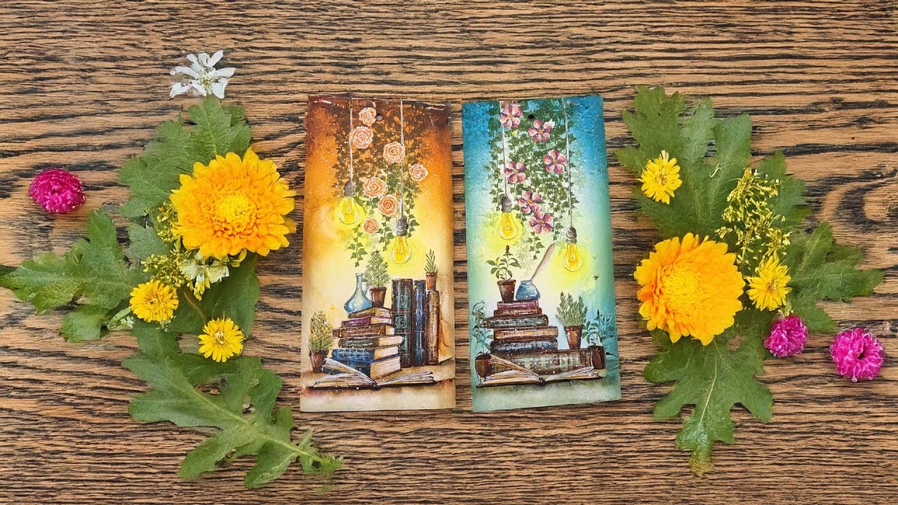 Delving into books and spells in a serene floral garden