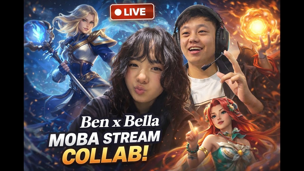 🔴COLLAB STREAM WITH INSTAGRAM ARTIST BELLA! #mobalegends5v5 #moba55creator #collabstream