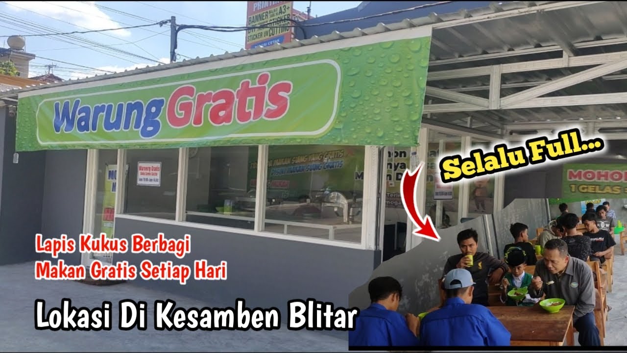 Warung Makan Gratis di Kesamben Blitar || Warung Gratis Untuk Siapa saja dari industri lapis kukus