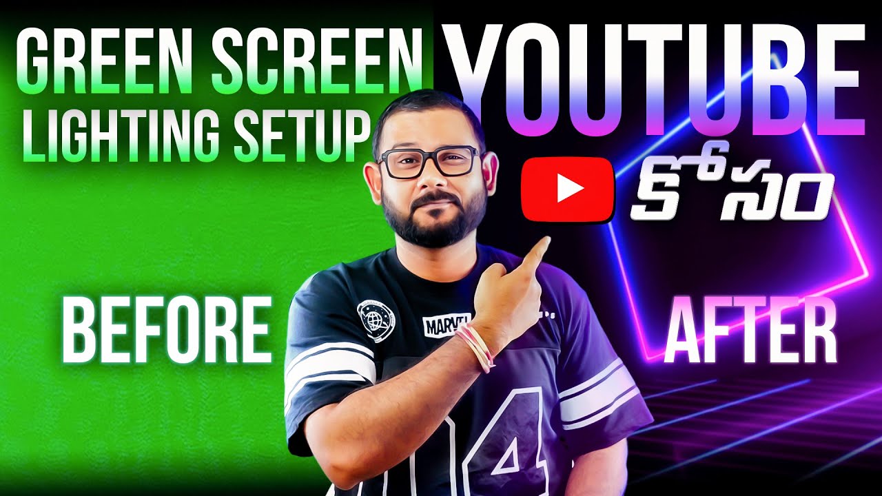 YouTube Lighting Setup for Green Screen in Telugu #kmcreativezone #KM #kishoremaarisetty