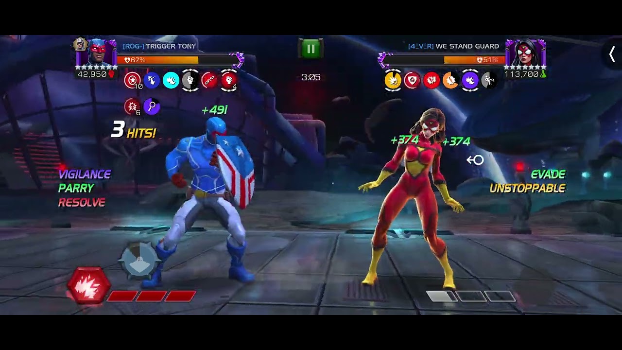 Patriot Vs Spider woman Node 42 solo, Wrath meta. 🍀😅