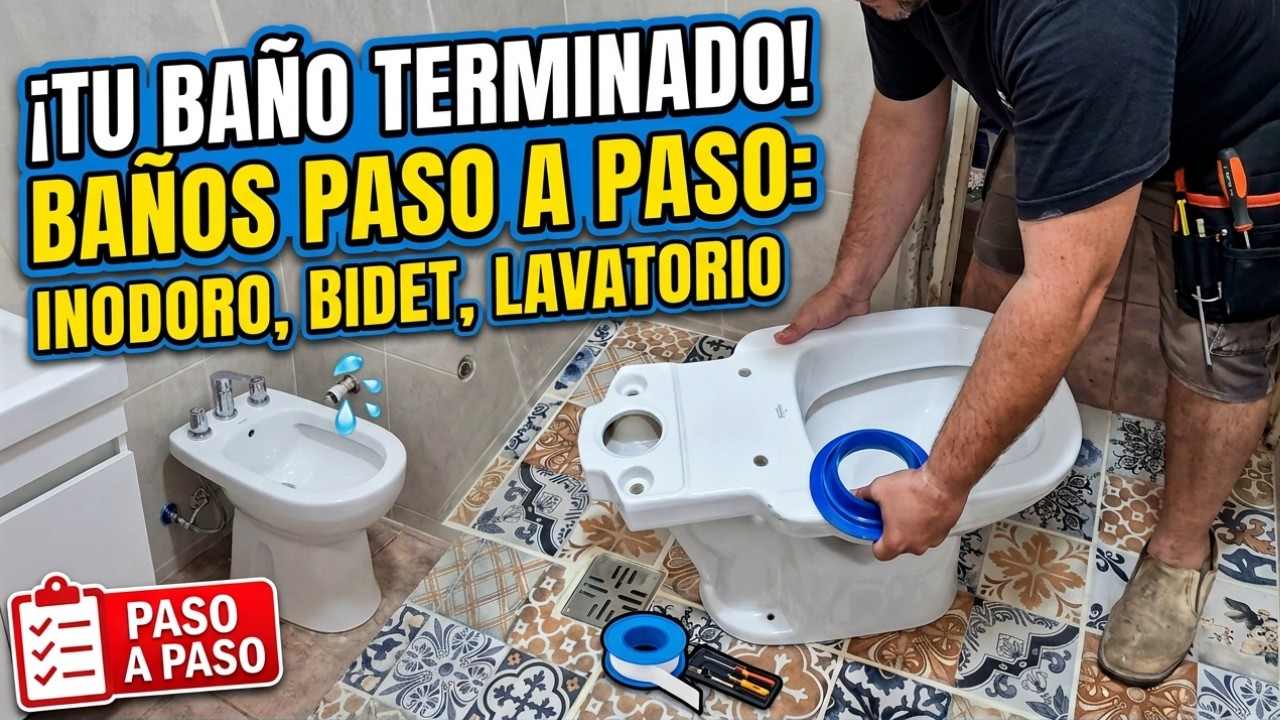 El baño terminado después de toda la obra