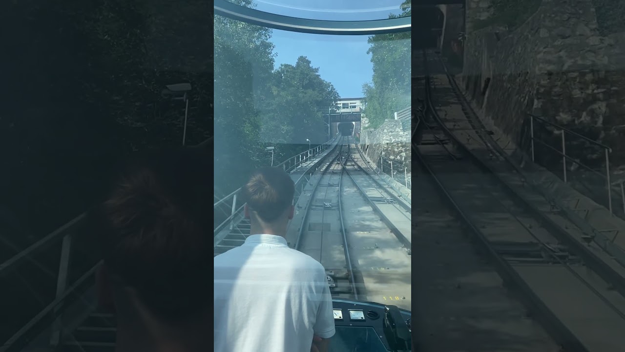 Schlossbergbahn Graz, traditional mountain train in Graz Styria #styria #train #mountains