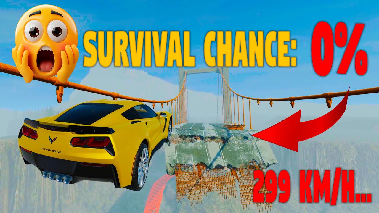 99% WON’T SURVIVE! Death Bridge Jump in BeamNG drive 🔥