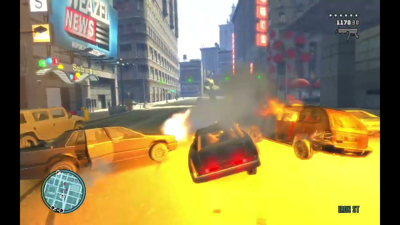GTA IV 6 Star Wanted Level Rampage Ultimate Chaos and other with mods across Liberty City