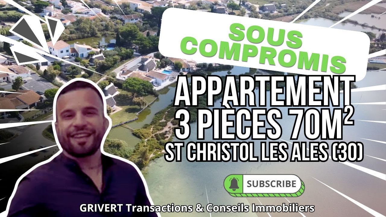 SOUS COMPROMIS : St Christol Lès Alès : Appartement P3 de 70m² avec terrasse et vue