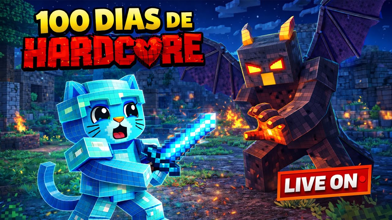 Sobrevivendo 100 dias de HARDCORE no Minecraft! ⚔️