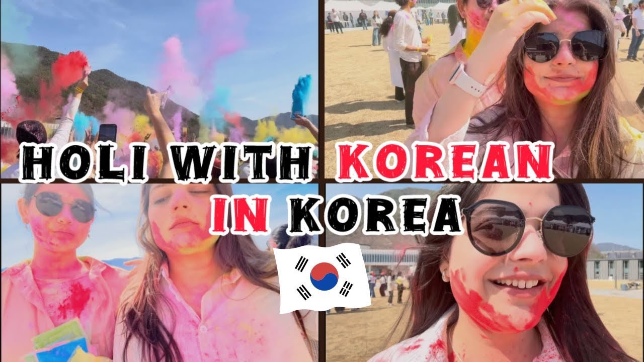 Holi celebration in korea 🇰🇷🫟🎉