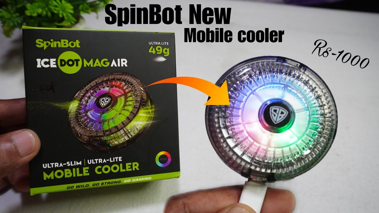 Spinbot IceDot Mag Air Ultra Slim Mobile Gaming Cooler Fan Unboxing and Review