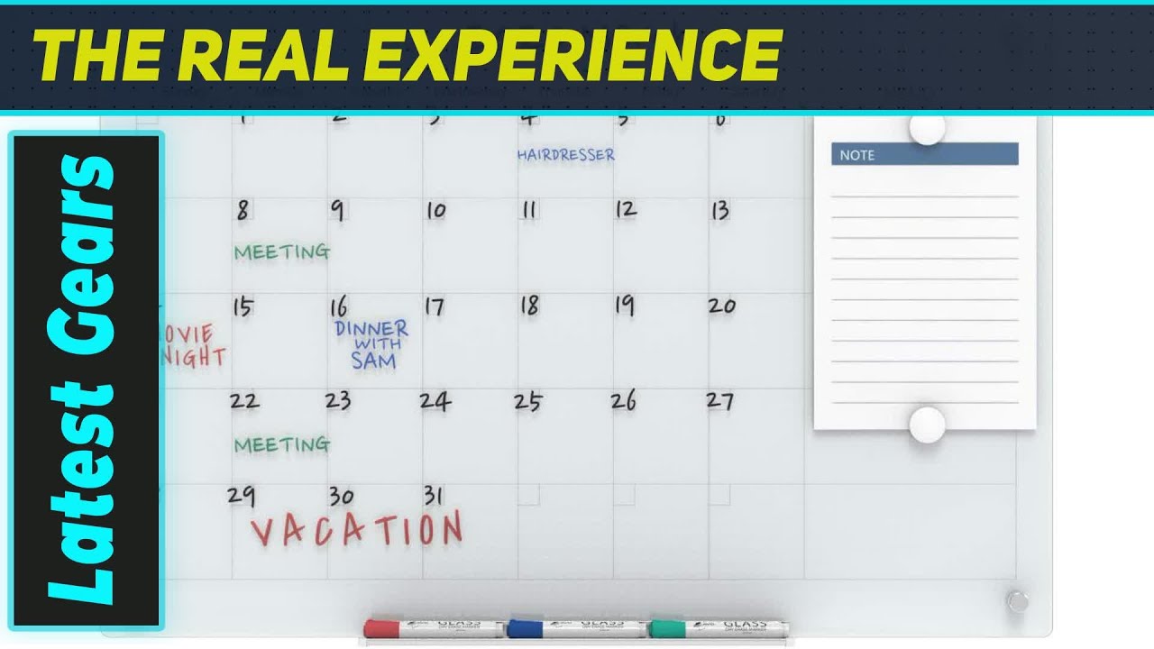 Audio-Visual Direct Magnetic Glass Board: The Ultimate Monthly Planner!