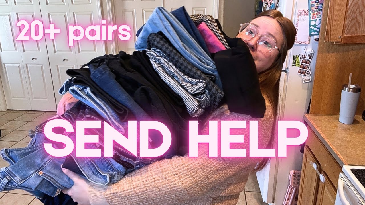 Trying On ALL My Pants 😅 | Closet Clean Out + Saying Goodbye to 15+ Pairs + Reality Check 