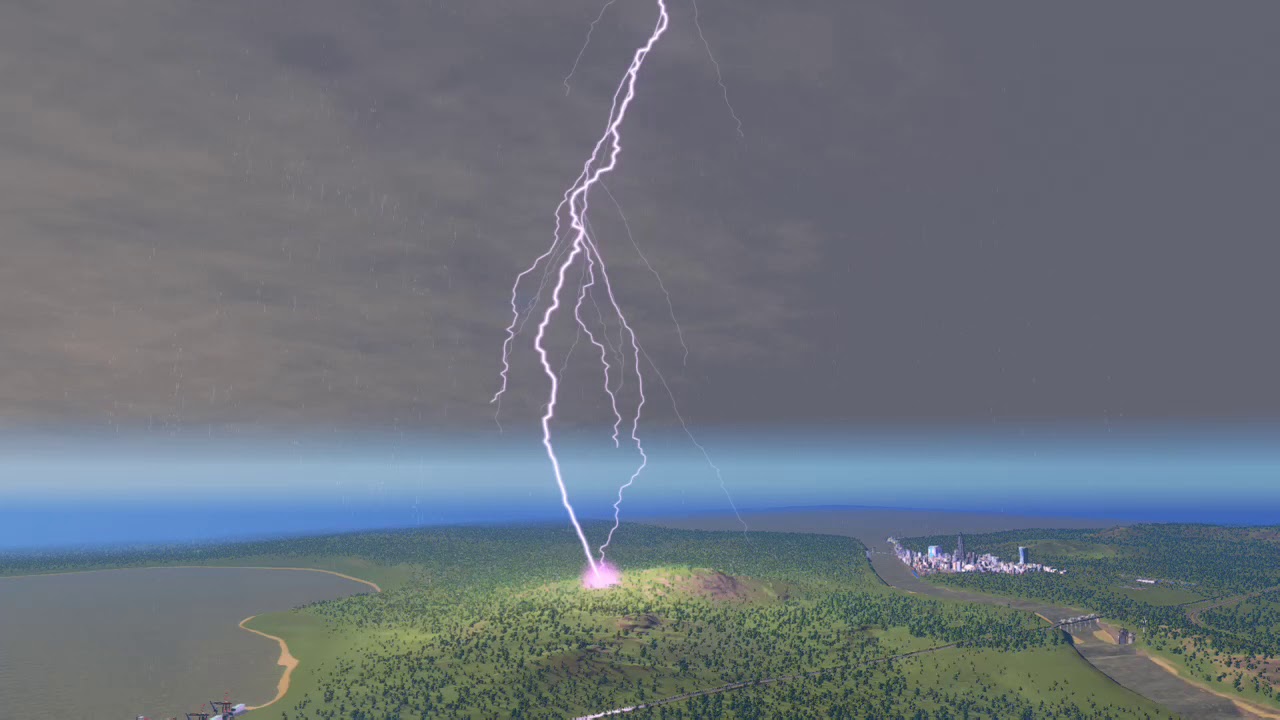 Thunderstorm in Cities Skyline