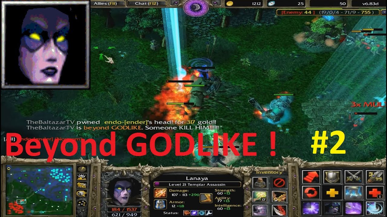 DotA 6.83d - Lanaya, Templar Assassin Beyond GODLIKE ! #2