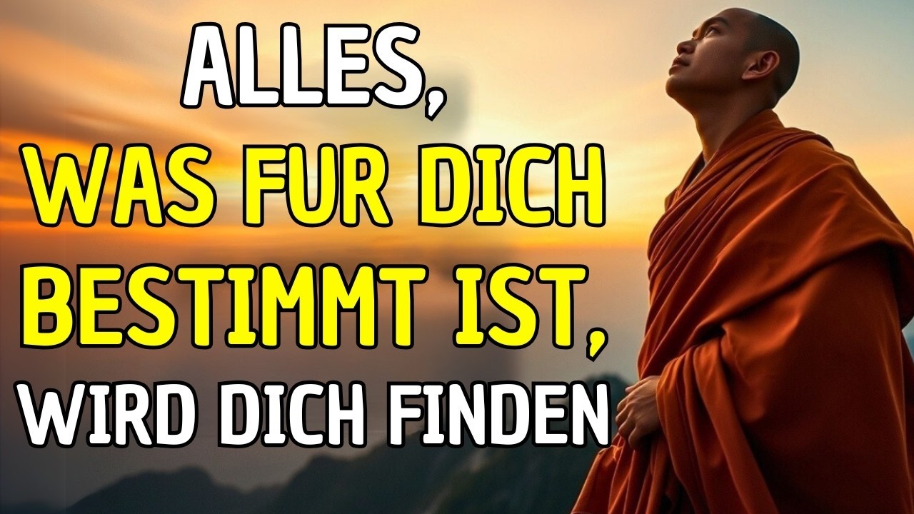 BERUHIGE DICH! ALLES, WAS FÜR DICH BESTIMMT IST, WIRD DICH FINDEN : 10 BUDDHISTISCHE TECHNIKEN