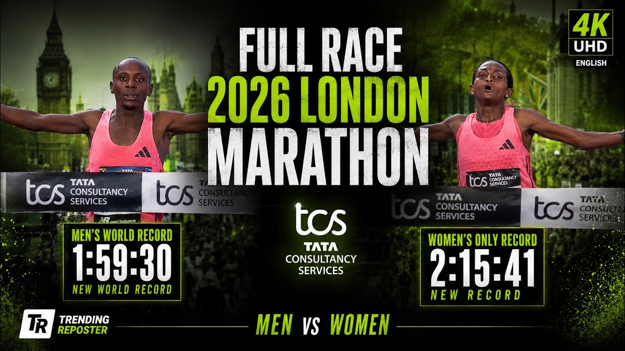 (English Version) Full Race | 2026 London Marathon World Record (Sub 2) #sabastiansawe #tigstassefa