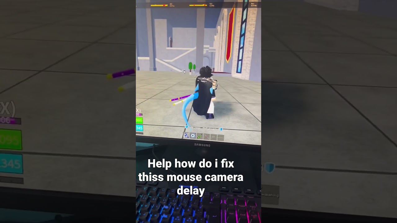 How do i fix this my so much delay with my camera in roblox helpp!!!!!